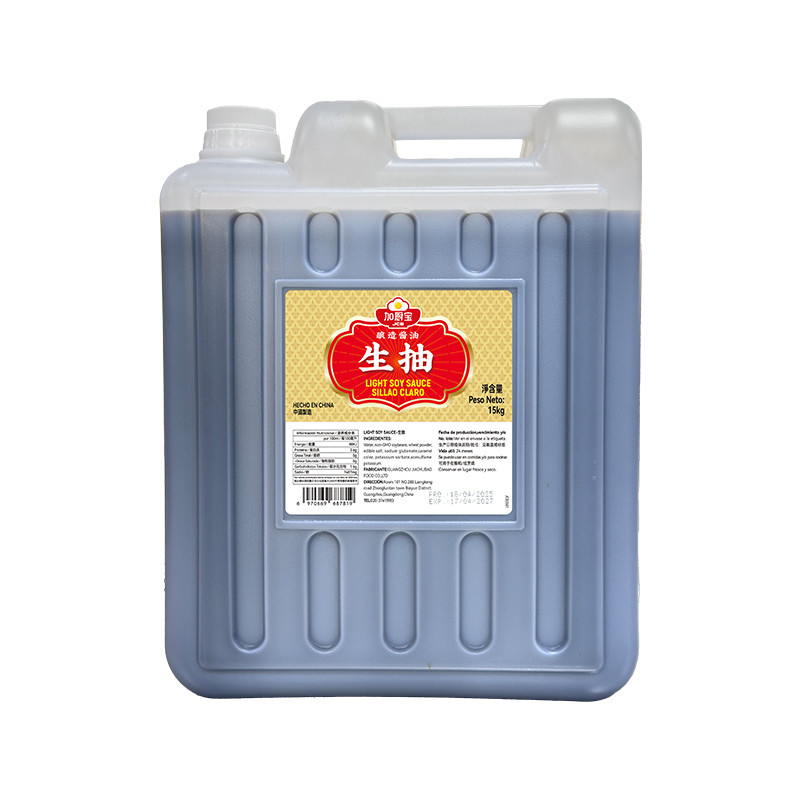 Chinese Food Manufacturer Liquid Soya Sauce Halal 15 KG Light Soy Sauce With Wholesale Price